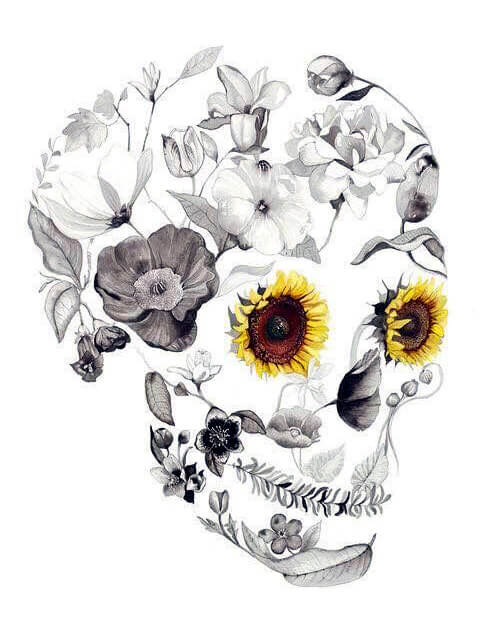 Aesthetic Skull Sunflower Diamond Painting 