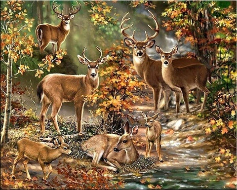 Diamond Painting Deers In The Forest - OLOEE