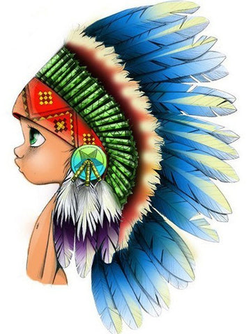 Diamond Painting Native American Child - OLOEE