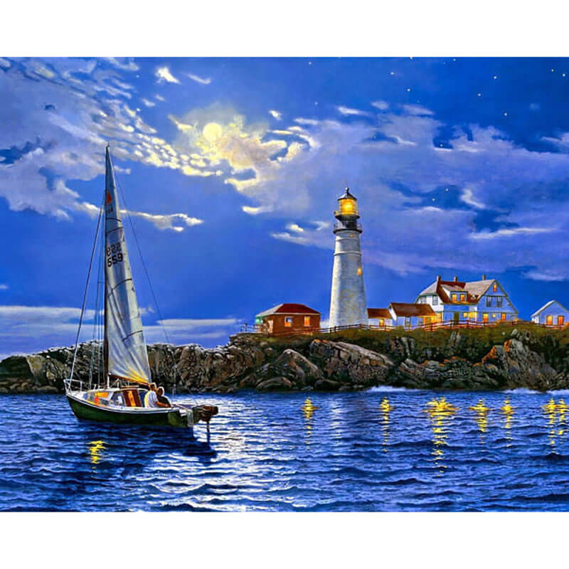 Beach Lighthouse DIY Diamond Painting