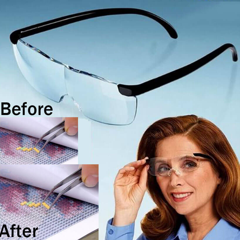 Magnifying Glasses Portable Eyewear, Diamond Painting Accessories