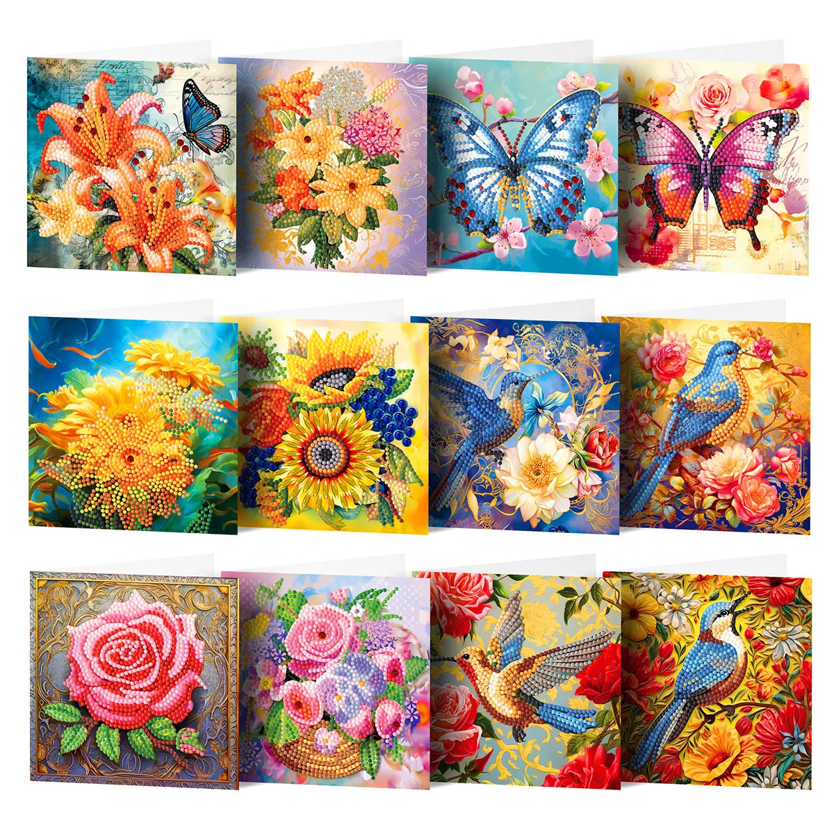 Flowers in a Wooden Vessel Diamond Painting Kit (Full Drill)