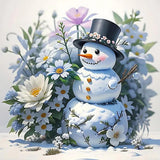 Christmas Snowman Flowers