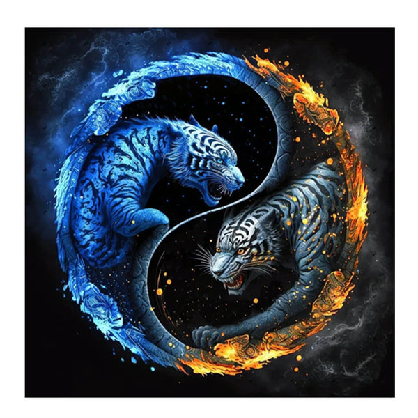 Ice and Fire Tigers in Tai Chi Harmony