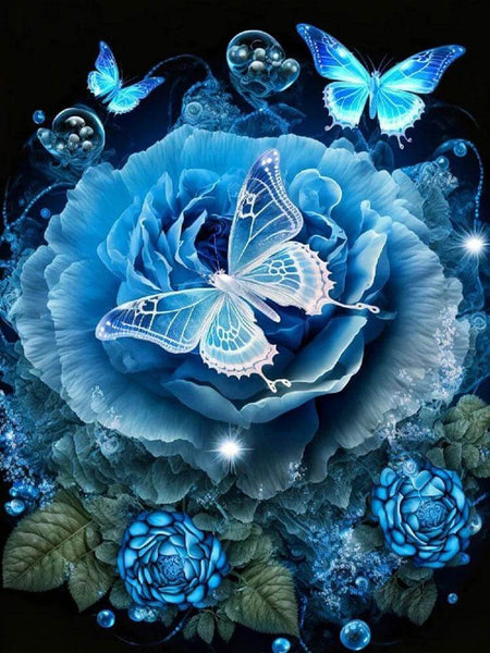 Midnight Blue Blooms