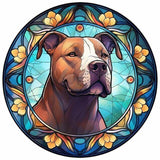 Pit bull Stained Glass