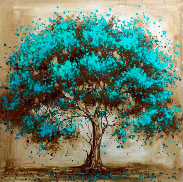 Diamond Painting Beautiful Bluish Tree - OLOEE