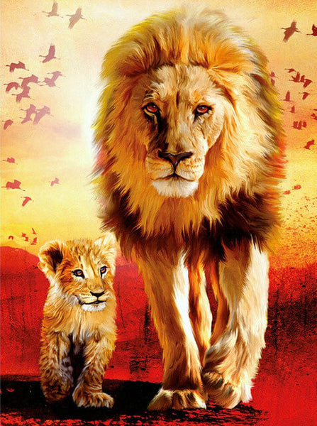 Diamond Painting Father Like Son Lion - OLOEE