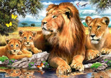 Diamond Painting Family Of Lion In The Jungle - OLOEE