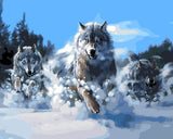 Diamond Painting Wolves Run - OLOEE