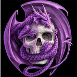 Diamond Painting Purple Dragon Skull - OLOEE