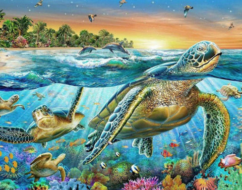 Diamond Painting Sea Turtle World - OLOEE