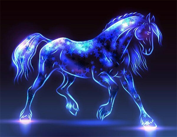 Diamond Painting Blue Horse - OLOEE