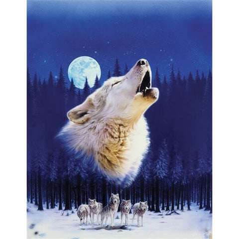 Diamond Painting Moon And Wolves - OLOEE