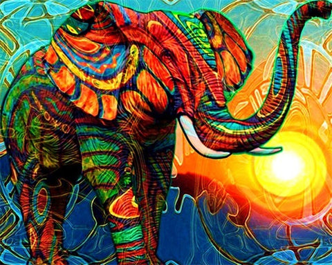 Diamond Painting Morning Quest Elephant - OLOEE