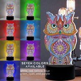 Colorful Owl Diamond Painting Lamp