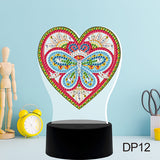 Butterfly Heart Diamond Painting Lamp