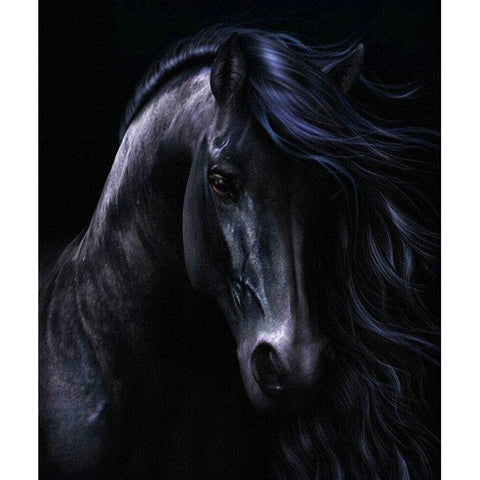 Diamond Painting Black Horse - OLOEE
