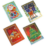 Diamond Painting Assorted Christmas Cards - 4x Pack - OLOEE
