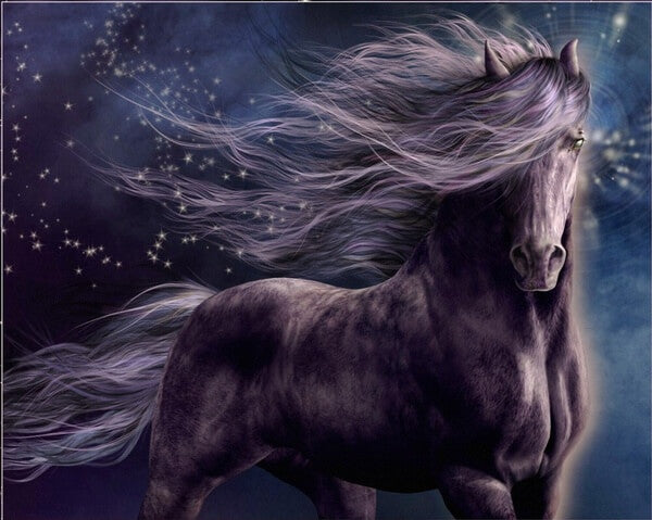 Black Fantasy Horse, 5D Diamond Painting Kits