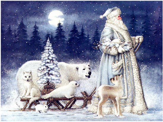 Diamond Painting Whitelotous Santa Claus & Animals - OLOEE