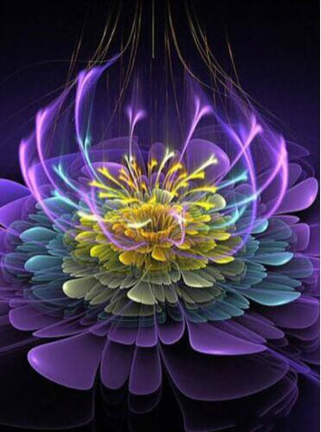 Diamond Painting Purple Fog Flower - OLOEE
