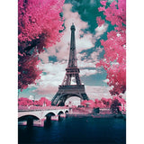 Diamond Painting Pink Romantic Eiffel Tower - OLOEE