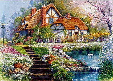 Diamond Painting MasterPieces Flower Cottages - OLOEE