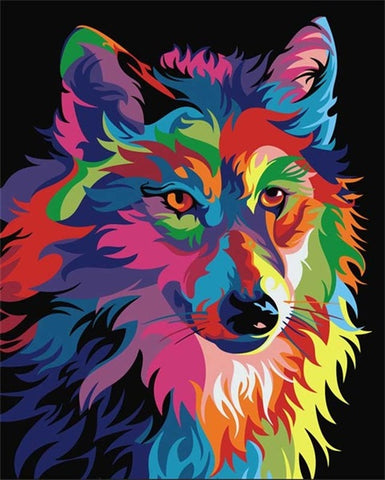 Diamond Painting Psychedelic Wolf - OLOEE