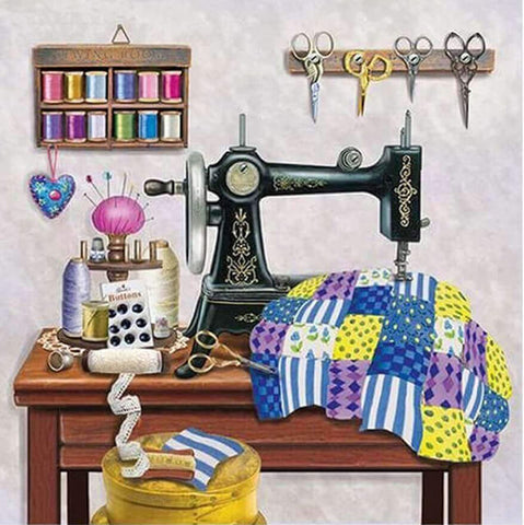  Diymood DIY 5D Diamond Painting Sewing Machine Kit for Adults -  Diamond Art Sewing Machine, Full Drill Round Crafts, Crystal Embroidery  Mosaic Picture, Beginner, Home Wall Decor