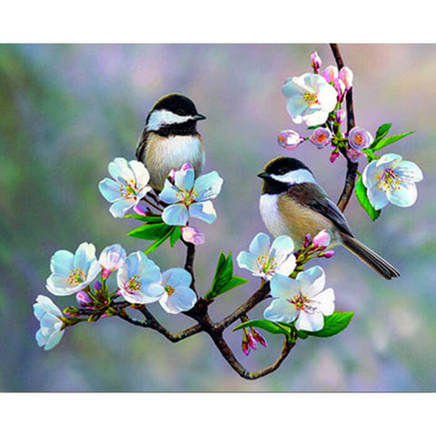 Diamond Painting Cherry Blossoms Birds - OLOEE