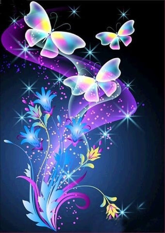 Diamond Painting Colorful Sparkle Butterfly - OLOEE