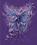 Diamond Painting Floral Purple Butterfly - OLOEE