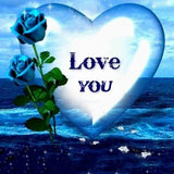 Diamond Painting Blue Roses Love You - OLOEE