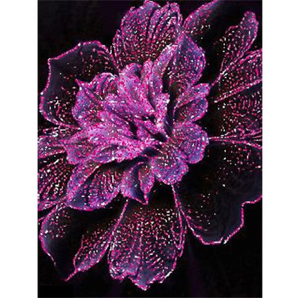 Diamond Painting Diamond Purple Flower - OLOEE