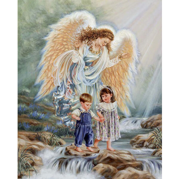 Diamond Painting Angel Mom And Children - OLOEE