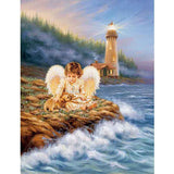 Diamond Painting Angel Lighthouse Painting - OLOEE