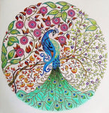 Diamond Painting Round Peacock Tree - OLOEE