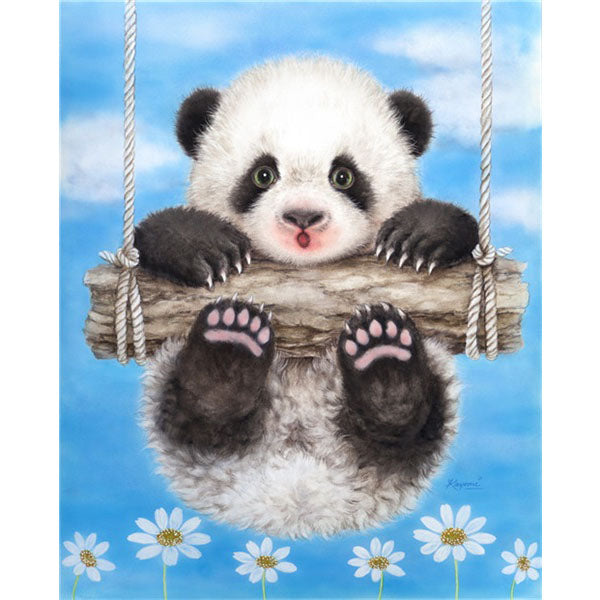 Diamond Painting Little Panda On Swing - OLOEE