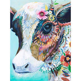 Diamond Painting Floral Cow - OLOEE