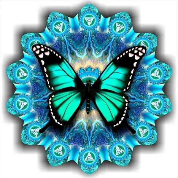 Butterfly Blue Mandala