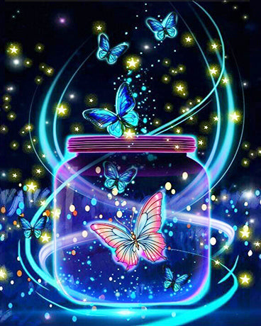 Crystal Jar Butterfly