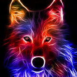 Diamond Painting Neon Wolf - OLOEE