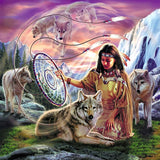 Woman Dreamcatcher Wolf