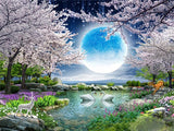 Moon Cherry Blossom Tree
