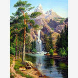Mountain Forest Waterfall