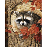 Diamond Painting Raccoon In Fall - OLOEE