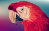 Diamond Painting Red Geometric Parrot - OLOEE