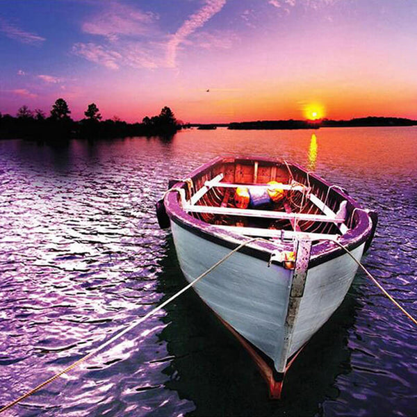 Diamond Painting Sunset Boat - OLOEE