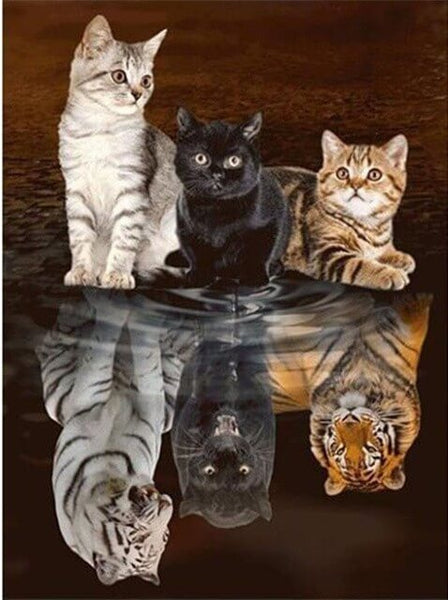 Diamond Painting Cat Tigers - OLOEE